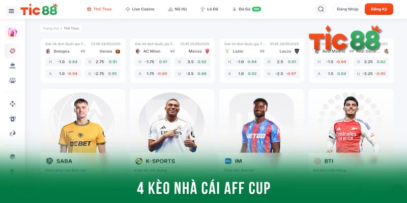 4 kèo nhà cái AFF Cup phổ biến nhất