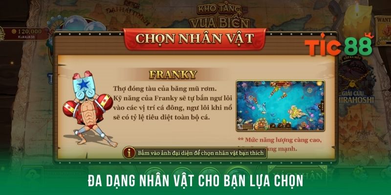 Người chơi cần chọn nhân vật phù hợp trước khi bắt đầu
