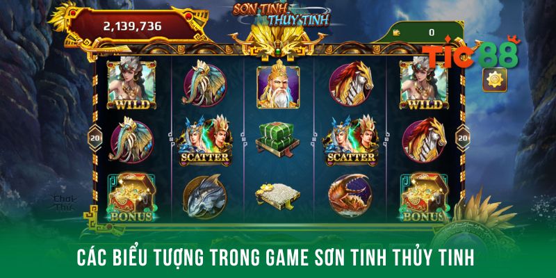 Các biểu tượng trong game Sơn Tinh Thủy Tinh