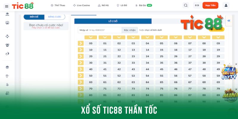 Xổ số Tic88 thần tốc - Thả ga dự thưởng
